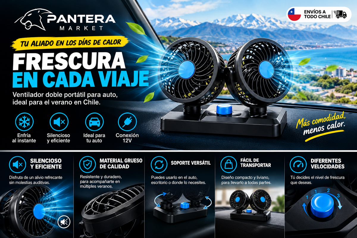 Ventilador Dúo Pro Para Automóvil